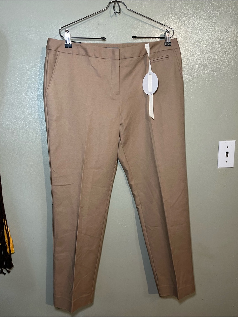 Classic Women's Slim Cropped Trousers - Tan Charter Club Office Classic Fit 14P